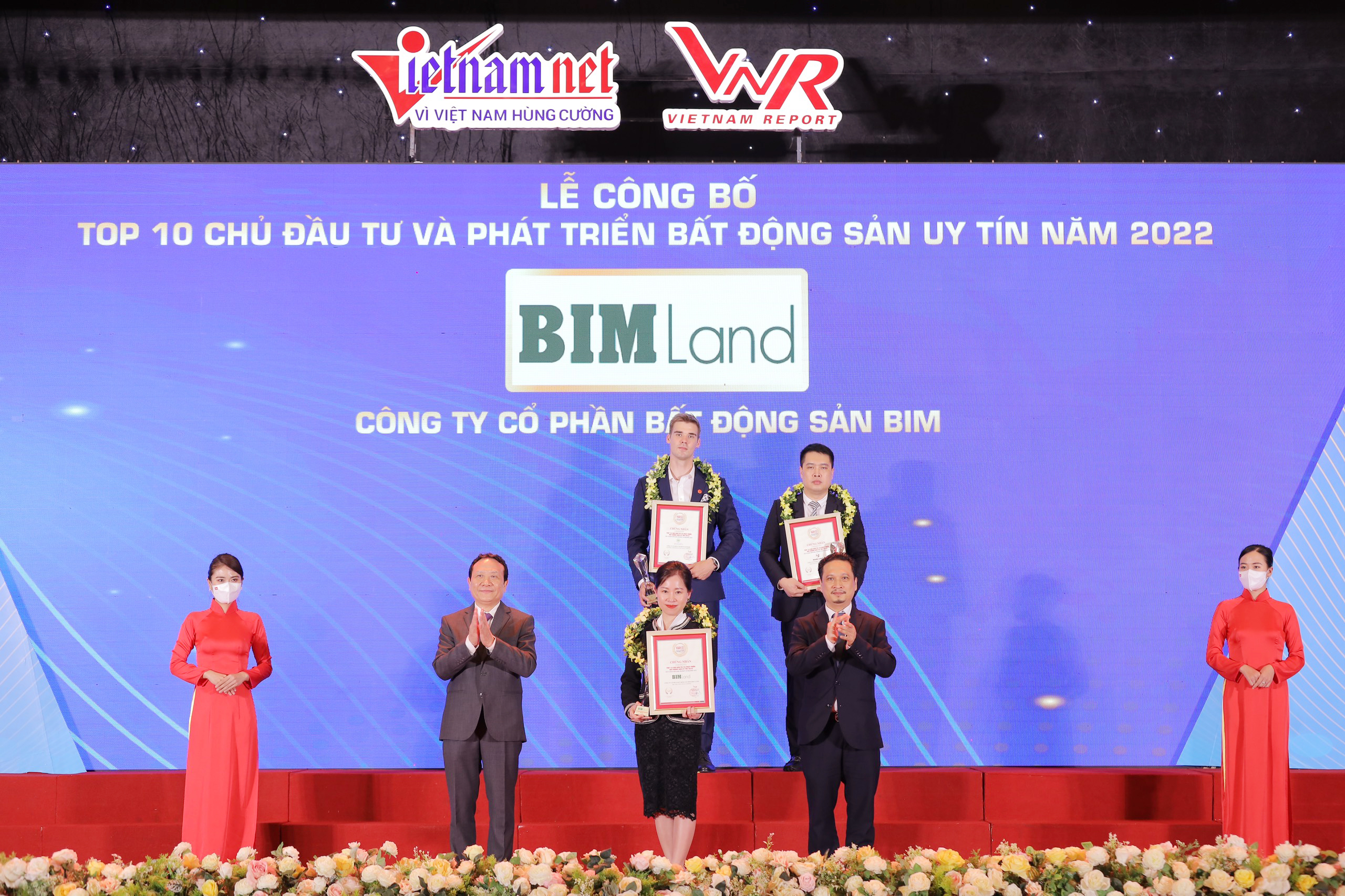 BIM LAND lần thứ 4 liên tiếp đạt TOP 10 Chủ đầu tư Bất động sản Việt Nam uy tín